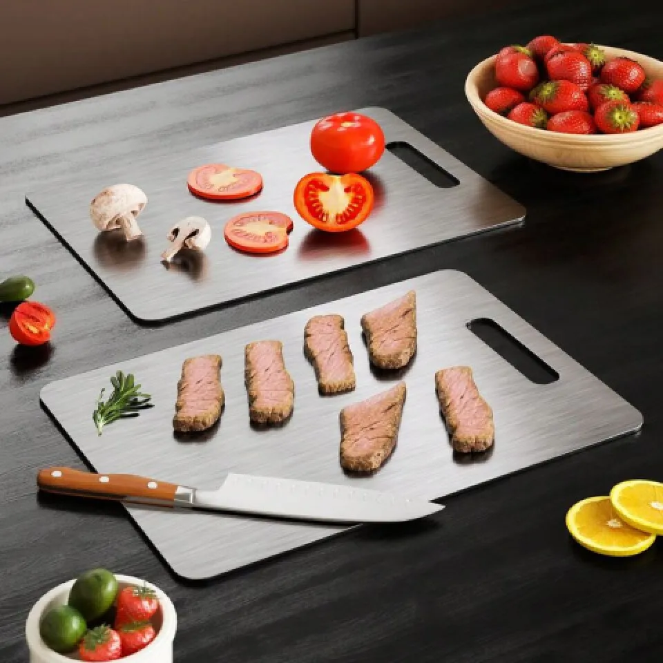 Katori cutting boards with colorful food